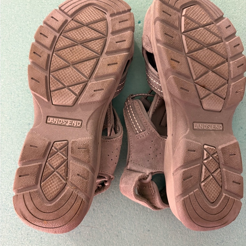 Lands' End Gray “Boat” Sandals - Picture 4 of 4
